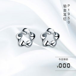 電商 珠寶鉑金耳釘商品圖